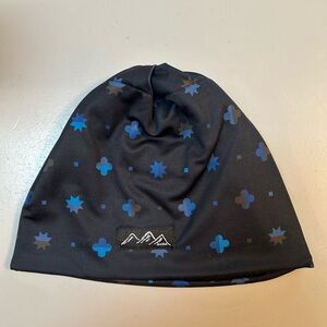 Blue and Black Patterned Skida Beanie